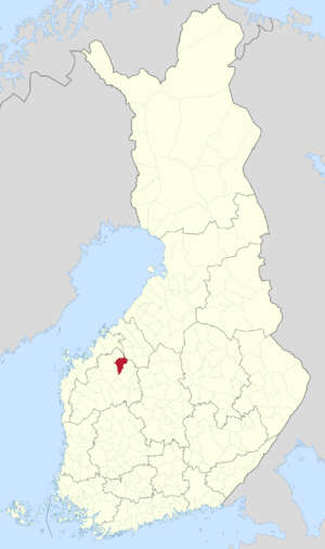 Location of Lappajärvi in Finland