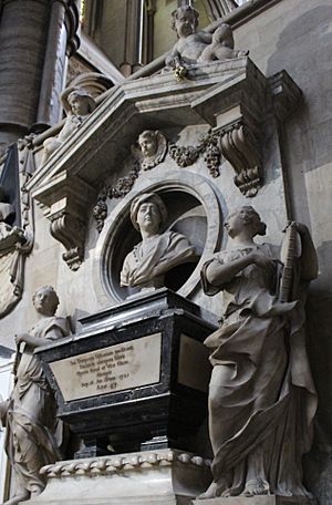 Matthew Prior monument, Poet's Corner 02