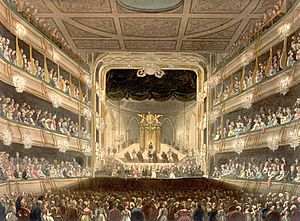 Microcosm of London Plate 027 - Covent Garden Theatre edited