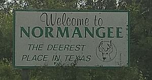 Normangee welcome sign, March 2016