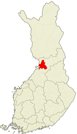 Location of Oulu in Finland