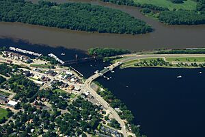 Aerial view of downtown Prescott