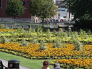 Queens gardens newcastle under lyme