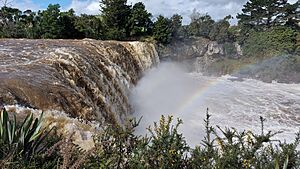 Wairua Falls after heavy rain