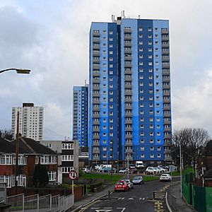 Wednesfield Tower Blocks (geograph 5635021).jpg