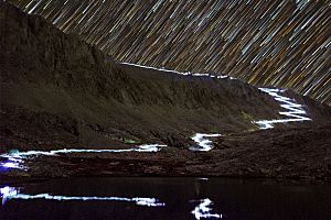 Whitney trail at night