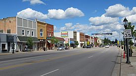 Downtown Kalkaska along Cedar Street