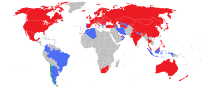 IIHF members map