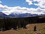 A photo of King's Peak and Henry's Fork Basin.