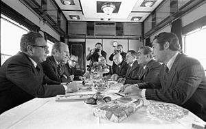 President Ford aboard a Russian train headed for Vladivostok - NARA - 7160847