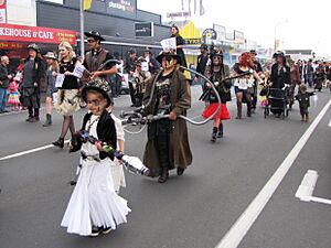 Thames steampunk parade