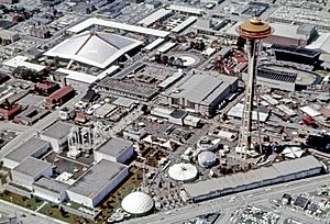 Aerial of Seattle World's Fair, 1962 (49357305316)