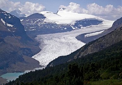 Castleguard Mountain with Saskatchewan Glacier