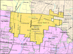 Detailed map of Sharonville