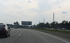 Looking west at Hatley along WIS 29