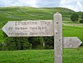 Malham Cove, Tarn sign