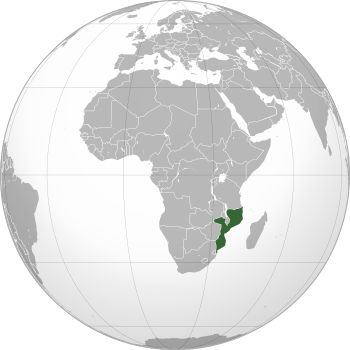 Location of Mozambique