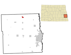 Location of Hunter, North Dakota