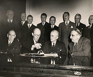 Signature Anglo American loan agreement 1945