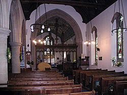 St Lawrence's Church nave and chancel, Bourton-on-the-Water, Gloucestershire