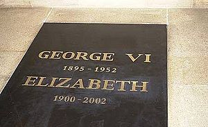 Tomb of King George VI and Queen Elizabeth at Saint George Chapel