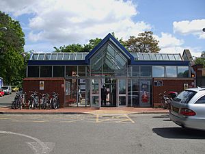 Weybridge station building look east