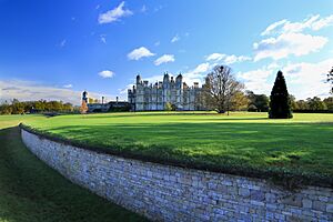 Burghley House from the moat
