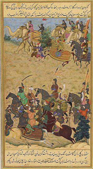 Defeat of the last Bengal Sultan by Akbar