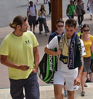 Dominic Thiem after winning his match (19025438403)