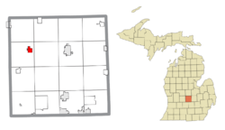 Location within Clinton County