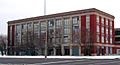 Large brick building with many windows