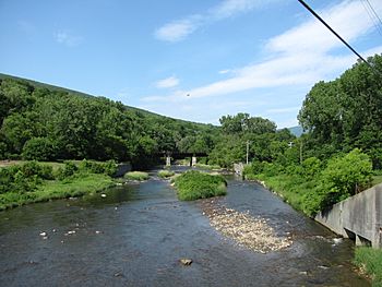 Hoosic River upstream from West Main St, North Adams MA.jpg