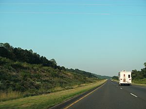 About 3 miles west of Linden on I-66