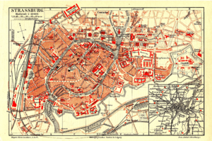 Karte Strassburg MK1888