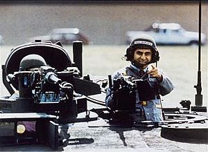 Michael Dukakis in tank