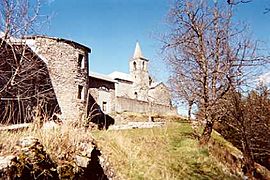 A view of the church in the village of Montgardin