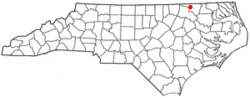 Location of Garysburg, North Carolina