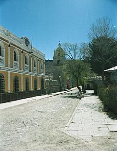 Municipal building and church at the main square