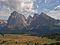 The Sassolungo (Langkofel) from the Alpe di Siusi (Seiser Alm)