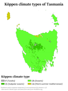 Tasmania Köppen