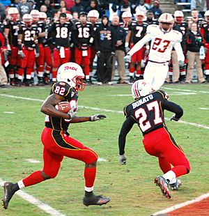 Torrey Smith running behind Dan Bonato UMd vs BC football