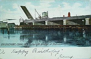 1909 Pequonnock River Bridge postcard