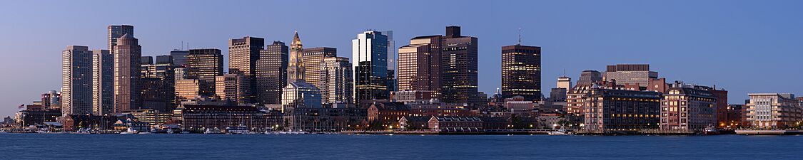 Boston skyline from East Boston November 2016 panorama 1