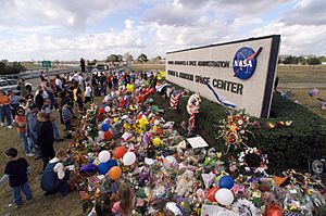 Columbia makeshift memorial