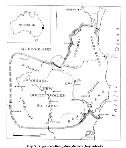 Dialect groups as described by githabal prople