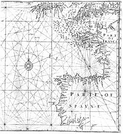 EdwardWright-MapforSailingtoAzores-1599