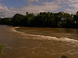 Hindostan Falls, high water