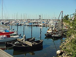 Höganäs harbour in September 2002