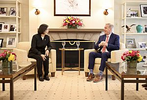 Kevin McCarthy met with Tsai Ing-wen at the Reagan Library