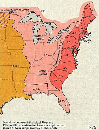 Map of territorial growth 1775